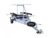 Malone MegaSport 2 Boat Bunk Style Trailer Set with Storage And 2nd Tier